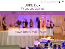 Tablet Screenshot of jukeboxproductions.net